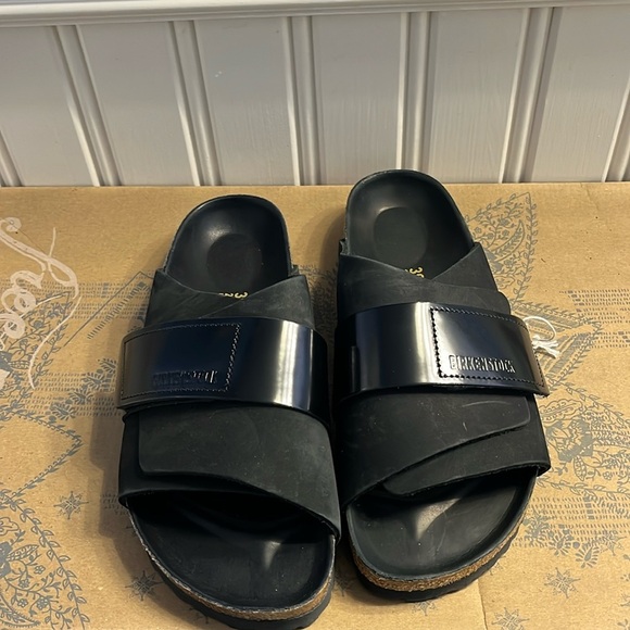 Birkenstock Kyoto Nubuck Leather Sandals Size 8 NEW - Picture 2 of 12
